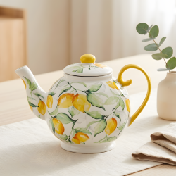 Lemon Pattern Porcelain Teapot